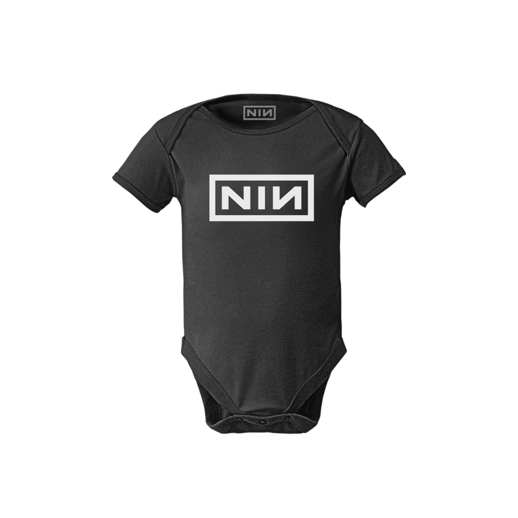 NIN LOGO BLACK ONESIE